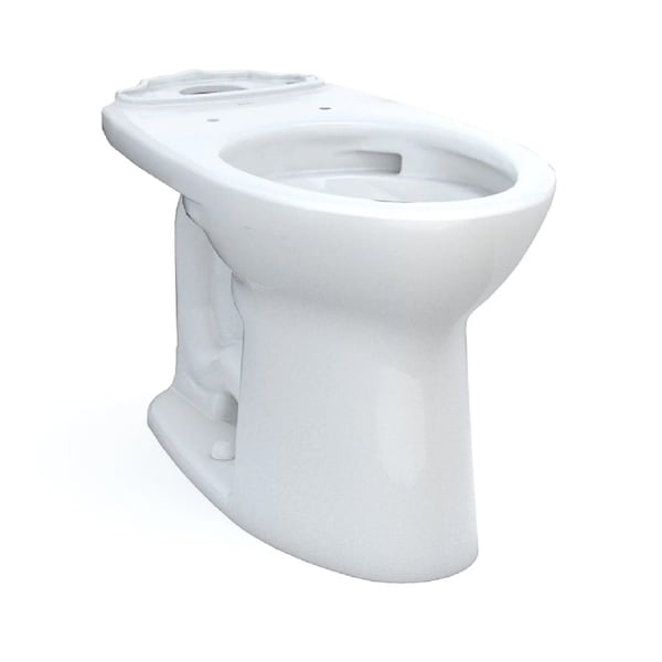 Drake Elongated Universal Height Toilet Bowl Only with Cefiontect, Less Seat, Cotton